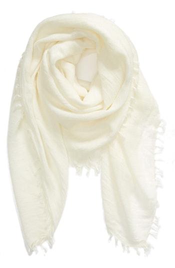 Women's Treasure & Bond Solid Fringed Scarf, Size - Ivory