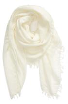 Women's Treasure & Bond Solid Fringed Scarf, Size - Ivory