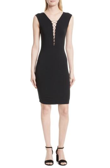 Women's Alexander Wang Lace-up Dress - Black