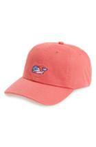 Men's Vineyard Vines 'flag Whale Logo' Baseball Cap - Red