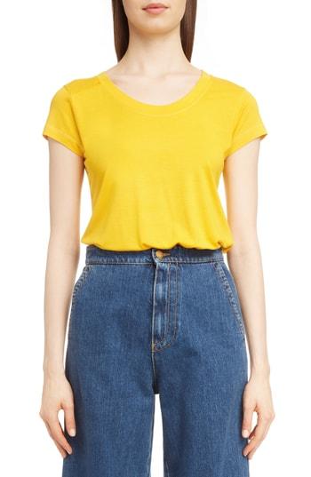 Women's Loewe Logo Stamp Tee - Yellow