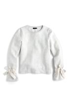 Women's J.crew Tie Sleeve Sweatshirt - Beige