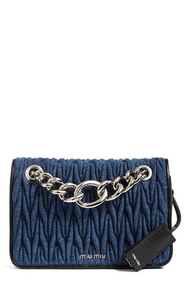Miu Miu Club Denim Shoulder Bag -