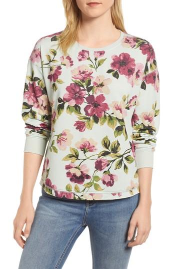 Women's Gibson Print Sweatshirt - Blue/green