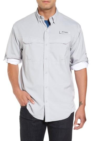 Men's Columbia Low Drag Offshore Woven Shirt, Size - Grey