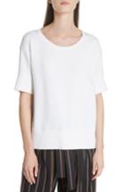 Women's Vince Short Sleeve Crop Sweatshirt - White