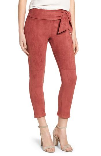 Women's David Lerner Waist Tie Skimmer Leggings - Red