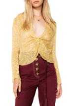 Women's The East Order Ry Tie Front Top, Size - Yellow