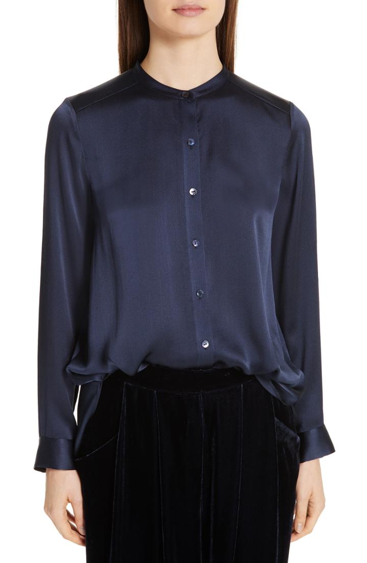 Women's Caslon Tie Front Cozy Knit Shirt - Black