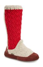 Women's Acorn Slouch Slipper Boot - Red
