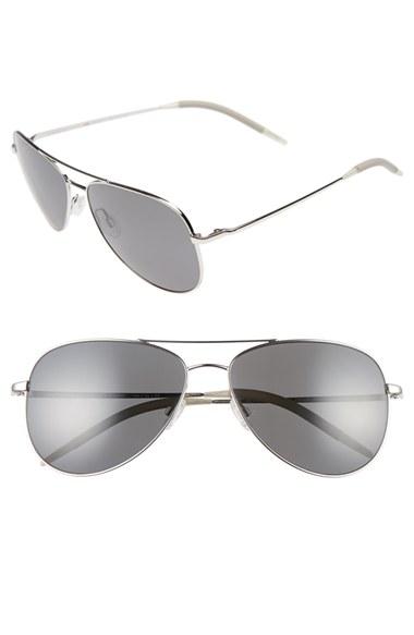 Men's Oliver Peoples 'kannon' 59mm Aviator Sunglasses - Silver