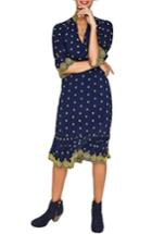 Women's Boden Embroidered Daisy Eyelet Dress - Blue
