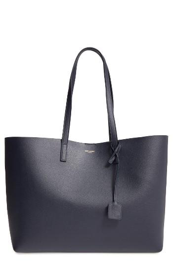 Saint Laurent 'shopping' Leather Tote - Burgundy