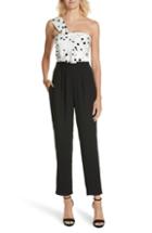Women's Dolan Flounced Embroidered Jumpsuit - Black