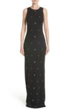 Women's St. John Evening Back Keyhole Shimmer Milano Knit Gown - Black