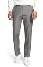 Men's Theory Marlo Flat Front Check Wool Trousers - Grey