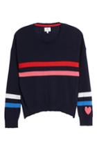 Women's Sundry Stripe Wool & Cashmere Sweater - Blue