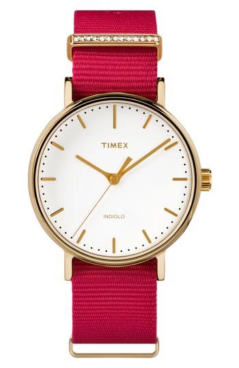 Women's Timex Fairfield Nylon Strap Watch, 37mm