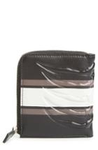 Men's Alexander Mcqueen Leather Half Zip Wallet - Black