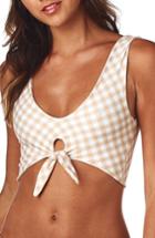 Women's Montce Kim Check Bikini Top - White