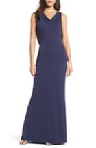 Women's Maria Bianca Nero Vera Double-cowl Gown - Blue