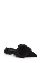 Women's Rebecca Minkoff Rafferty Genuine Rabbit Fur Mule M - Black