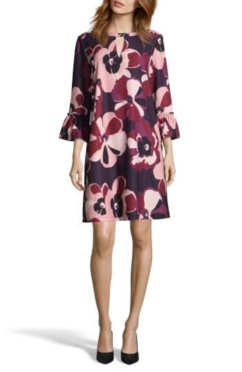 Women's Eci Print Crepe Trapeze Dress - Purple