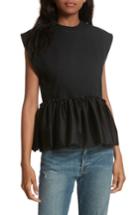 Women's Harvey Faircloth Tulle Peplum Tank - Black