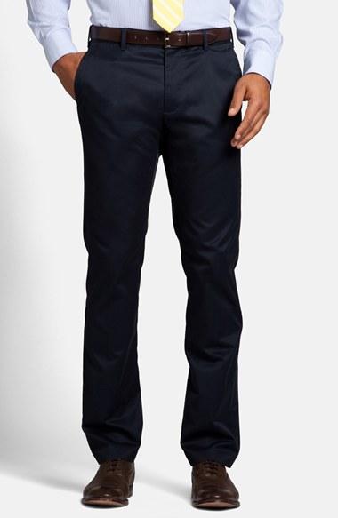 Men's Bonobos 'weekday Warriors' Non-iron Slim Fit Cotton Chinos X 34 - Blue