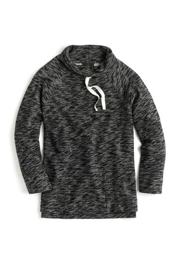 Women's J.crew Oversize Tunic Sweatshirt, Size /x-small - Black