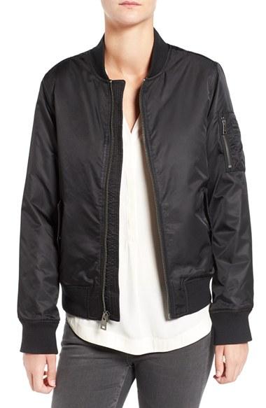 Women's Levi's Ma-1 Bomber Jacket - Black