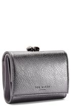 Women's Ted Baker London Valery Metallic Leather Bobble Wallet - Black