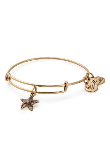 Women's Alex And Ani Starfish Adjustable Wire Bangle