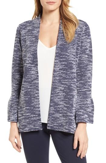 Women's Chaus Bell Cuff Textured Cardigan - Blue