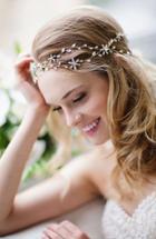 Brides & Hairpins 'eula' Crystal Halo & Sash