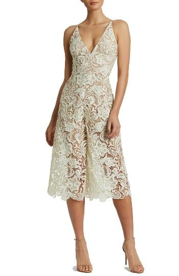 Women's Dress The Population Marion Lace Romper - Ivory
