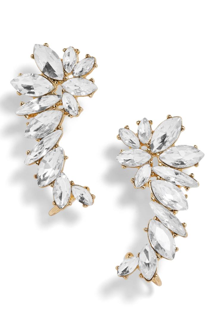 Women's Baublebar Winged Crystal Ear Crawlers