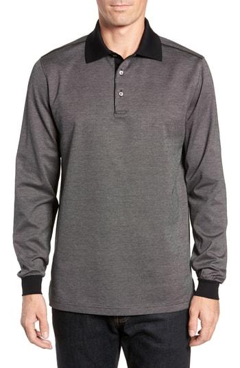 Men's Bobby Jones Classic Fit Jacquard Polo - Black