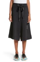 Women's Marques'almeida Tracksuit Wide Leg Fleece Shorts - Black