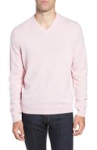 Men's Nordstrom Men's Shop Cashmere V-neck Sweater - Pink