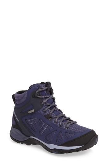 Women's Merrell Siren Sport Q2 Waterproof Mid Top Sneaker M - Blue