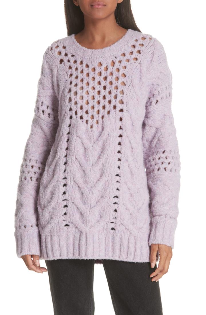 Women's Iro Fordon Open Stitch Sweater - Purple