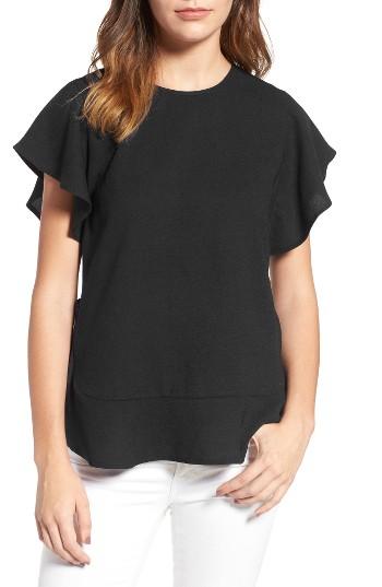 Women's Halogen Ruffle Crepe Top