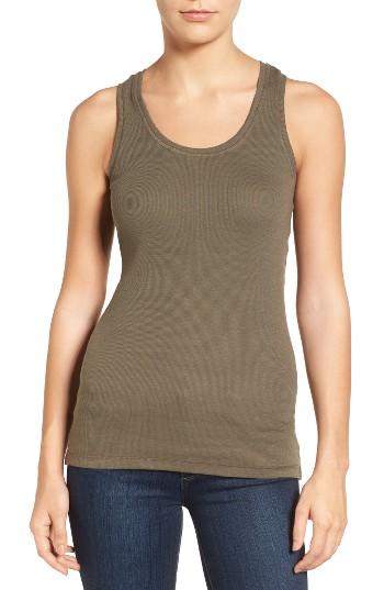Women's Caslon Ribbed Racerback Tank - Green