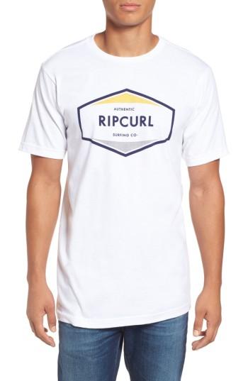 Men's Rip Curl Upper Ground Classic Logo Graphic T-shirt - White