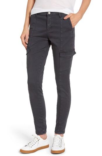 Petite Women's Caslon Skinny Cargo Pants P - Grey