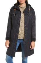 Women's Barbour Winterton Hooded Water Repellent Waxed Canvas Jacket Us / 8 Uk - Blue