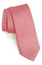Men's 1901 Paseo Dot Silk Skinny Tie, Size - Red