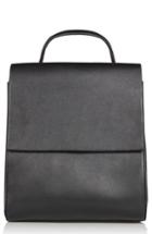Topshop Mini Scandi Faux Leather Backpack - Black