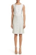 Women's St. John Collection Jasmine Embellished A-line Dress - Grey